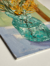 Load image into Gallery viewer, Grevilleas in Turquoise Glass